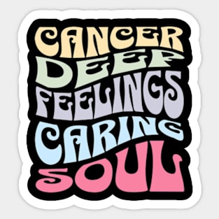 Cancer: Deep Feelings Caring Soul Zodiac Sign Birthday Sticker